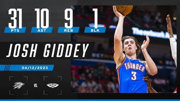 Josh Giddey ties career high with monster 31-10-9 line in Thunder play-in win vs. Pelicans | #NBA