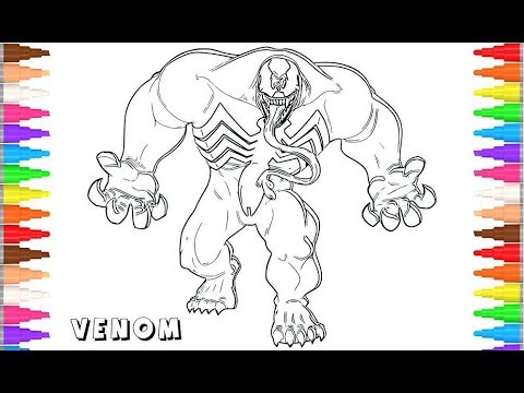 marvel venom coloring pages how to draw venom venom coloring youtube