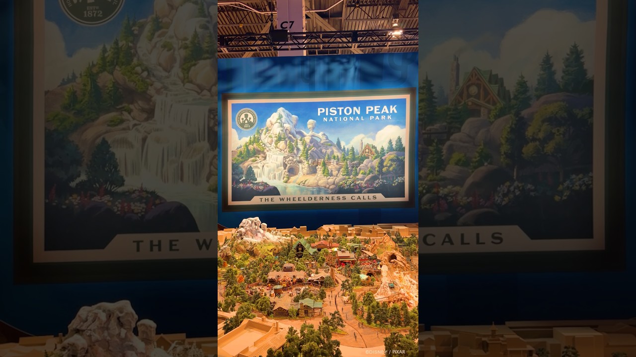 An updated look at Piston Peak coming to #MagicKingdom 🏰 #D23 #Cars