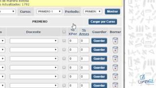 Compucol - Sistema de Gestión Escolar - Asignar Porcentajes
