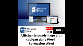 Afficher le quadrillage d'un tableau dans Word   Formation Word Marseille screenshot 5