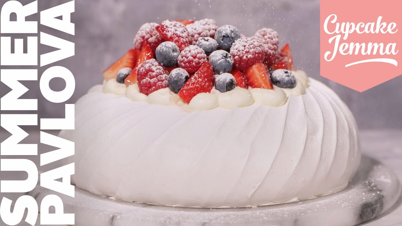 Crunchy, Mallowy Summer Fruit Pavlova - The King of Summer Desserts | Recipe | Cupcake Jemma Channel | CupcakeJemma