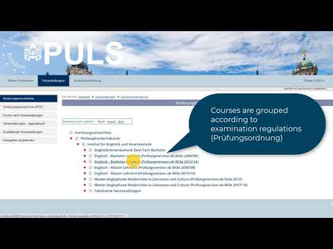 How to use PULS - for international program students at the University of Potsdam