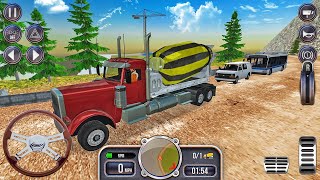 Cement Mixer Truck Driving - Transporting Concrete to Casting Place - Android Gameplay screenshot 4