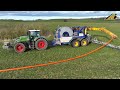 Gülle fahren Verschlauchung Traktor Fendt 1050 &amp; Agrometer SR 1500 Hohen Luckow Landwirtschaft Kühe