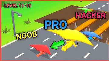 NOOB vs PRO vs HACKER ▶️  Shape Shifting level 11-15 ▶️ Mobile  Gameplay