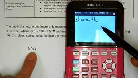 Interpreting the Meaning of the Derivative in Context
