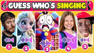 🔊Guess Who's SINGING🎵 GUESS MEME | Salish Matter, Tenge, MrBeast, Elsa, Lay Lay, King Ferran, Pomni