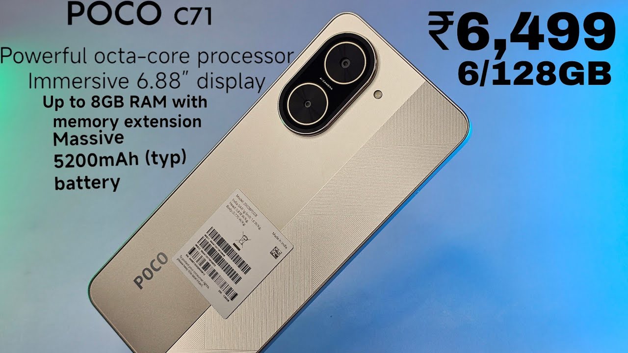 Poco C71 Best Cheapest Smartphone 2025 ! Unboxing and Review - YouTube