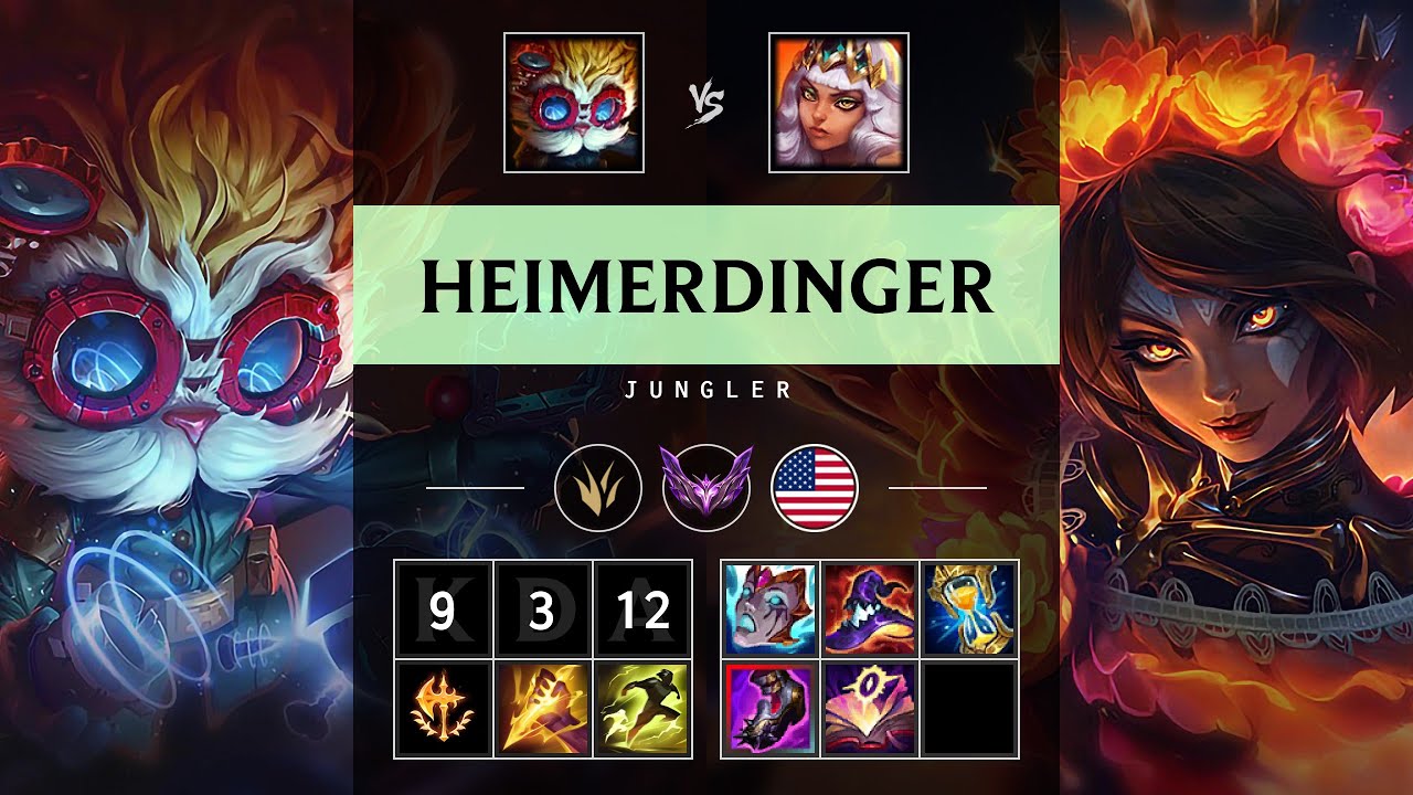 Heimerdinger Jungle vs Qiyana - NA Master Patch 25.19