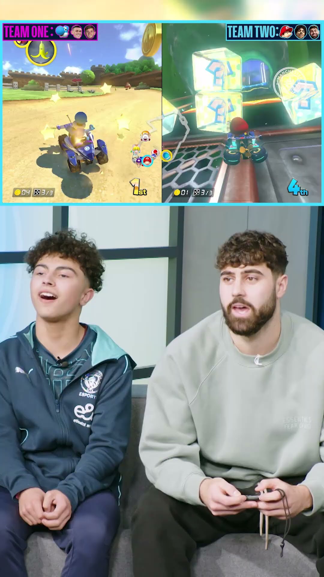 Man City Play Mario Kart ?️? Foden can't believe final lap! | #mancity #mariokart #gaming #shorts