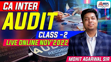 CA Inter Audit 2nd Class Nov 22 | Live At Home Batch | Mohit Agarwal