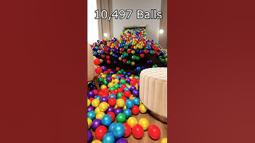 Bedroom filled with over 10k balls 🔥Intesne blender 3d simulation #blenderanimation #blender3d