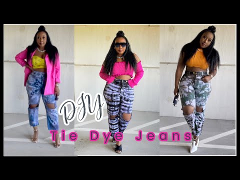 DIY Tie Dye Jeans | Dip Dye Jeans | Denim Upcycle