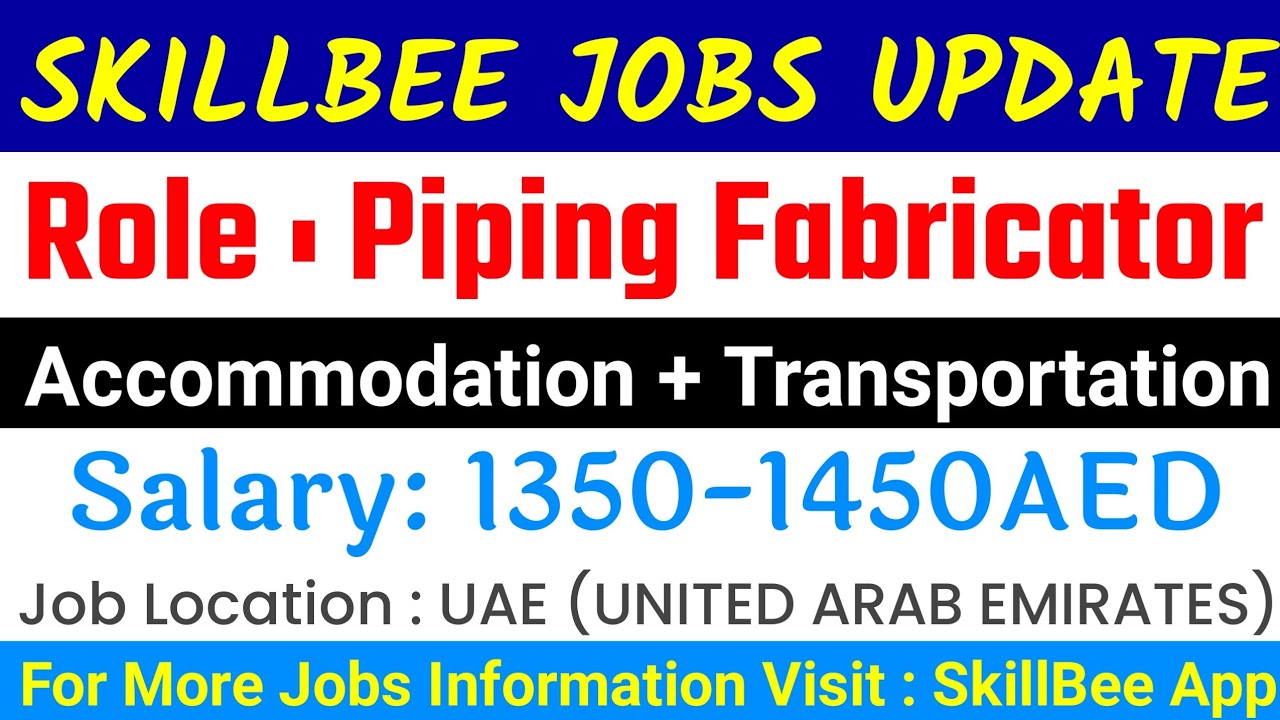 JOB IN UAE Role Piping Fabricator Company* EPIC Piping