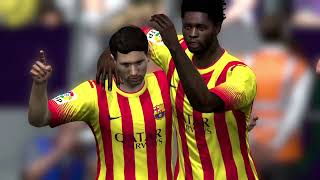 Lionel Messi scores for FC Barcelona against Real Valladolid - FIFA 14 Career Mode Liga News