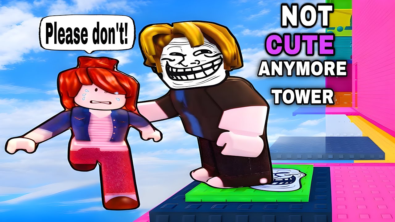 Roblox Not Cute Anymore Troll Tower Funny Moments(Slap Tower&Math Tower)