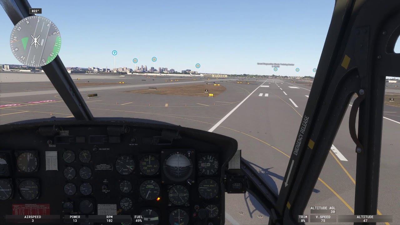 flight from jfk to newark with UH-1