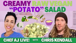 Creamy Raw Vegan “Potato” Salad | Chef AJ LIVE! with Chris Kendall screenshot 3