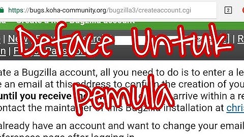 Cara Deface untuk pemula (Bugzilla)