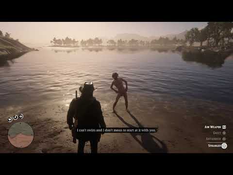 Naked man flashes John Marston - Red Dead Redemption 2