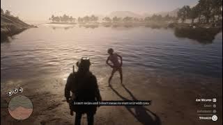 Naked man flashes John Marston - Red Dead Redemption 2