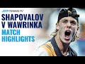 Denis Shapovalov vs Stan Wawrinka: ATP Tennis Highlights!