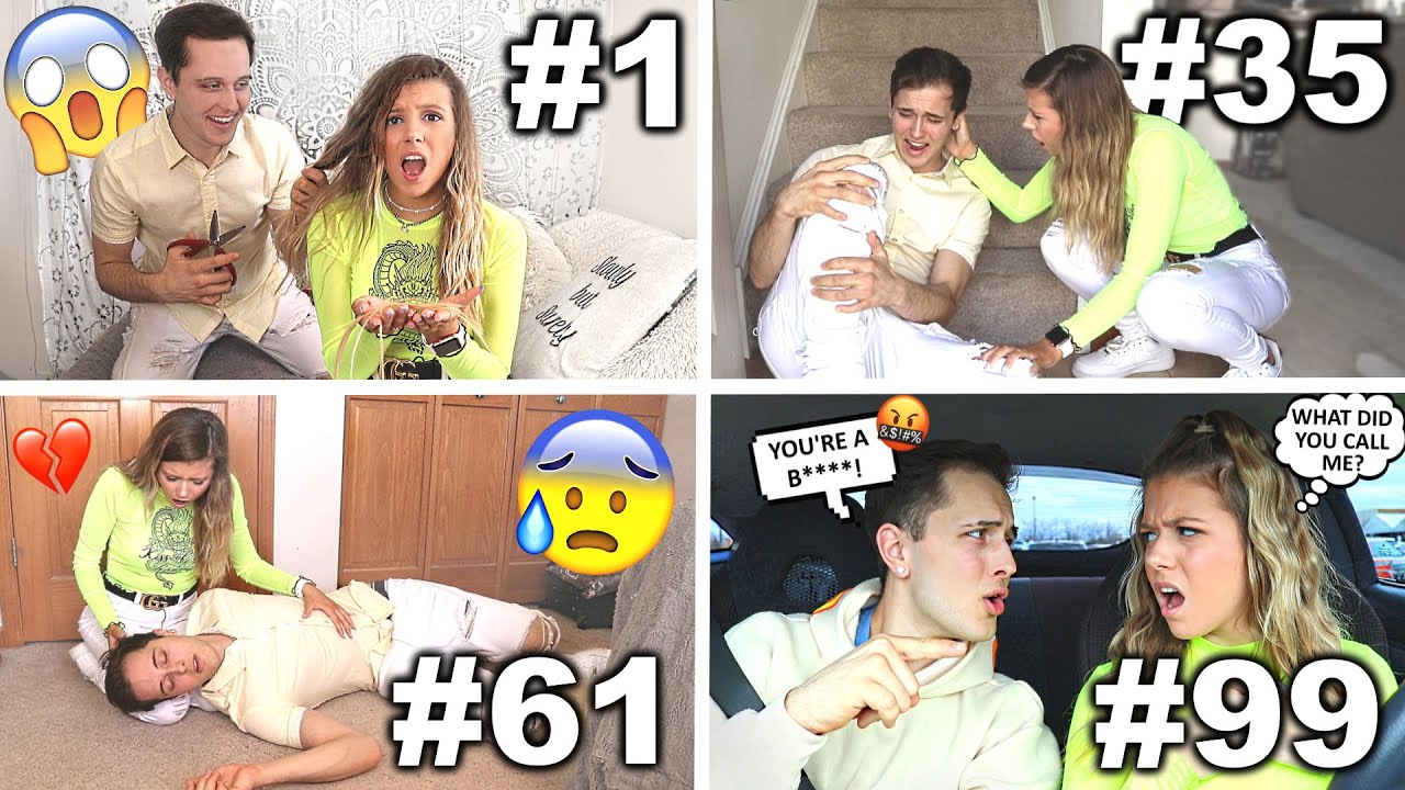Pranking My Girlfriend 100 Times In The Same Day Youtube
