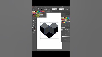 3D Shapes In Adobe Illustrator #adobeillustrator #3d #3dlogo #shorts