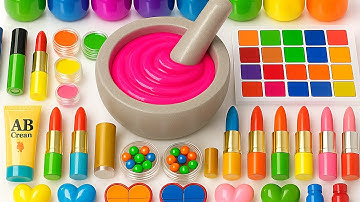 Satisfying Slime ASMR Video | DIY How To Make Crushing Slime Mixing Makeup Glitters Hand Cream