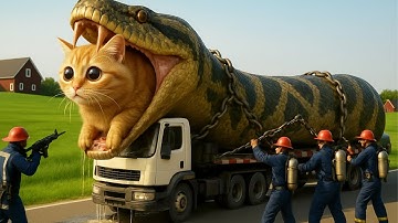 Brave Heroes Save Lonely Cat from Deadly Giant Python Attack!