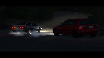 AE86 Vs Eg6 Usui pass - A never ending battle - Initial Unity