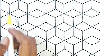 Menggambar Ragam Hias Geometris 3D