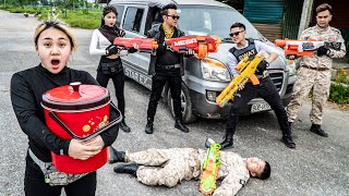 Nerf Guns War : The Battle Of Robot Dolls Saves Men S.W.A.T SEAL Team Fight Boss Red Criminal Group