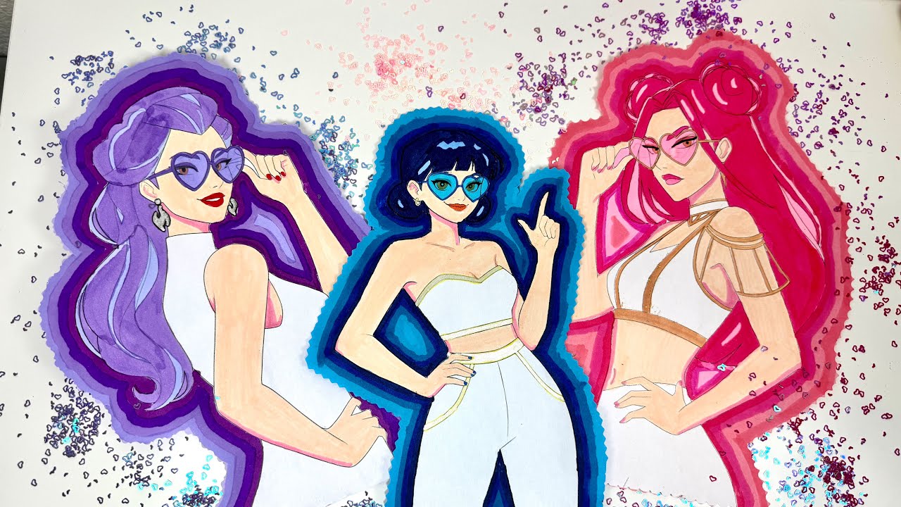 Las Huntrix #demonhunters #cute #funny #drawing #kpop #huntrix #kpop #video 