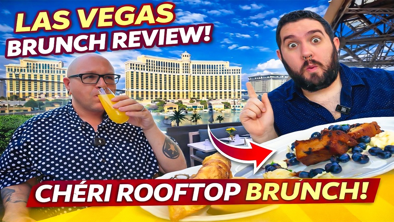 We Tried A Fabulous French Brunch With Bellagio Views | Cheri Rooftop Paris Las Vegas