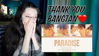 BTS - Paradise Lyrics Reaction!! 방탄소년단
