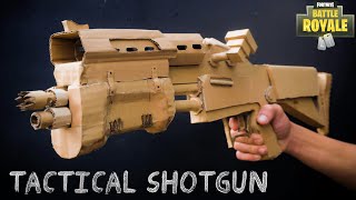 How To Make TACTICAL SHOTGUN From Cardboard - DIY Fortnite Weapon