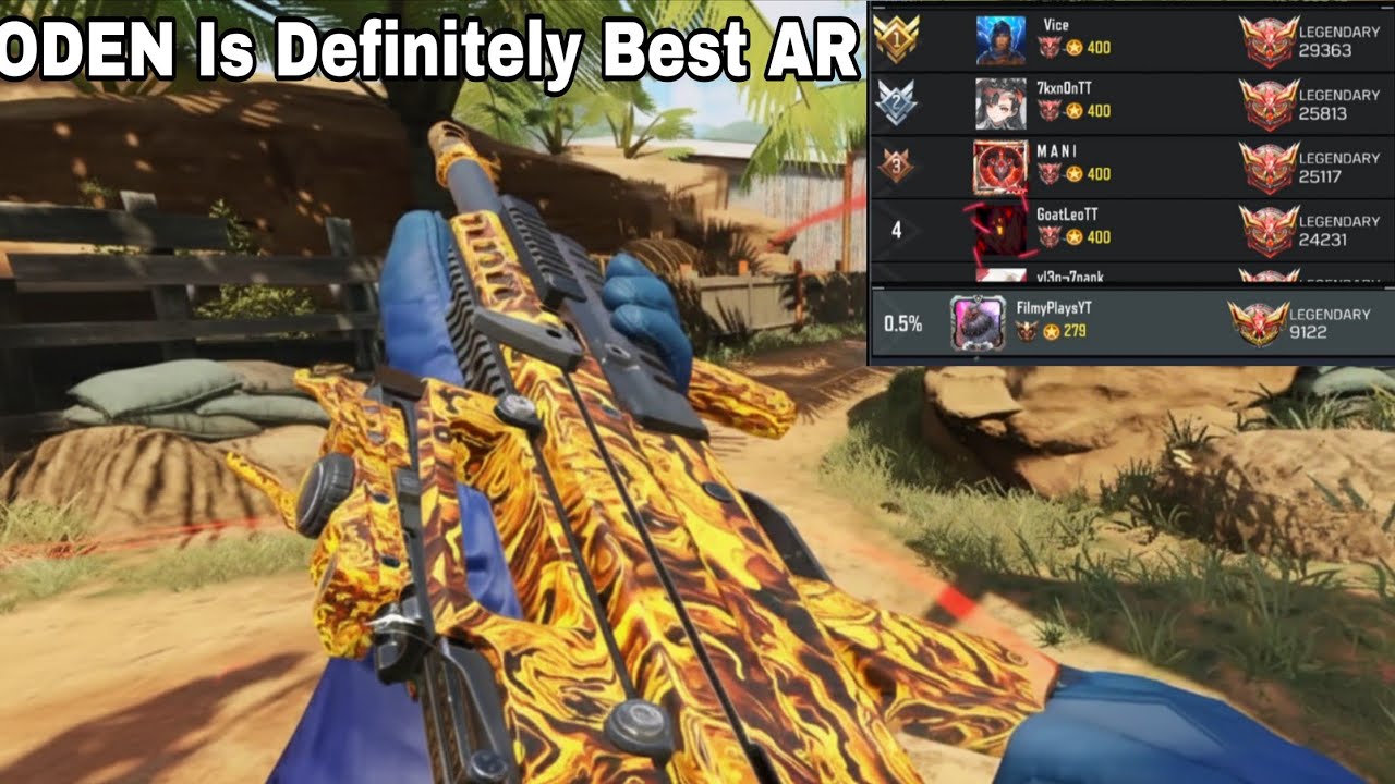 ODEN Is Definitely Best AR in CODM LEGENDARY LEADERBOARD RANK push gameplay 