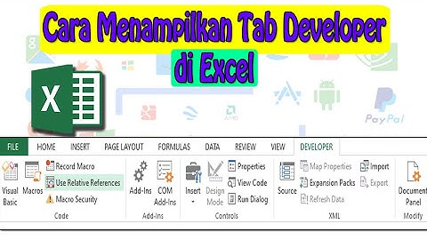 Cara Menampilkan Tab Developer di Excel