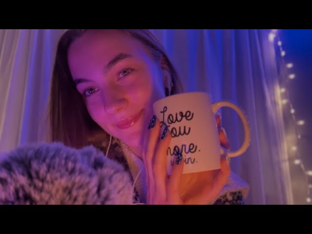 ASMR for Sleep 😴 Whisper Ramble + Drinking Tea | Tapping & Mouth Sounds