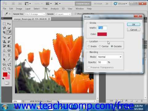 Photoshop CS5 Tutorial Stroking Adobe Training Lesson 8.7