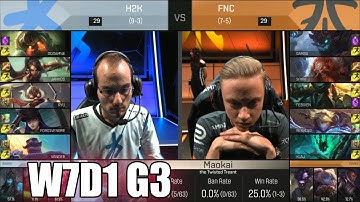 H2K Gaming vs Fnatic | Week 7 Day 1 S6 EU LCS Spring 2016 | H2K vs FNC G2 W7D1
