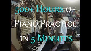 Complete Beginner Practices the Piano for 500+ Hours (18 Months Progression Video) chords