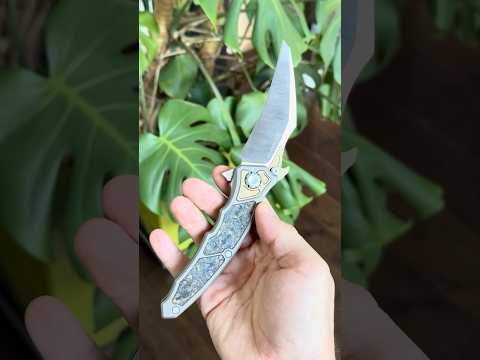 Maxace Knife Red Queen III Hawkbill Titanium Framelock Folder Wave Hook Carbon Fiber  M390