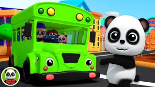 wheels bus go round round nursery rhymes kids