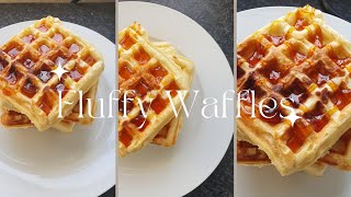 Fluffy Waffles | one Bowl Recipe | Under 5 Minutes | Bakers Bites