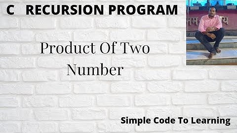 28: C Program to Find Product of 2 Numbers using Recursion || MCS-011|| O level (Hindi)