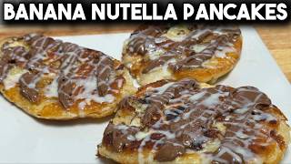 These Banana Nutella Pancakes are Fire