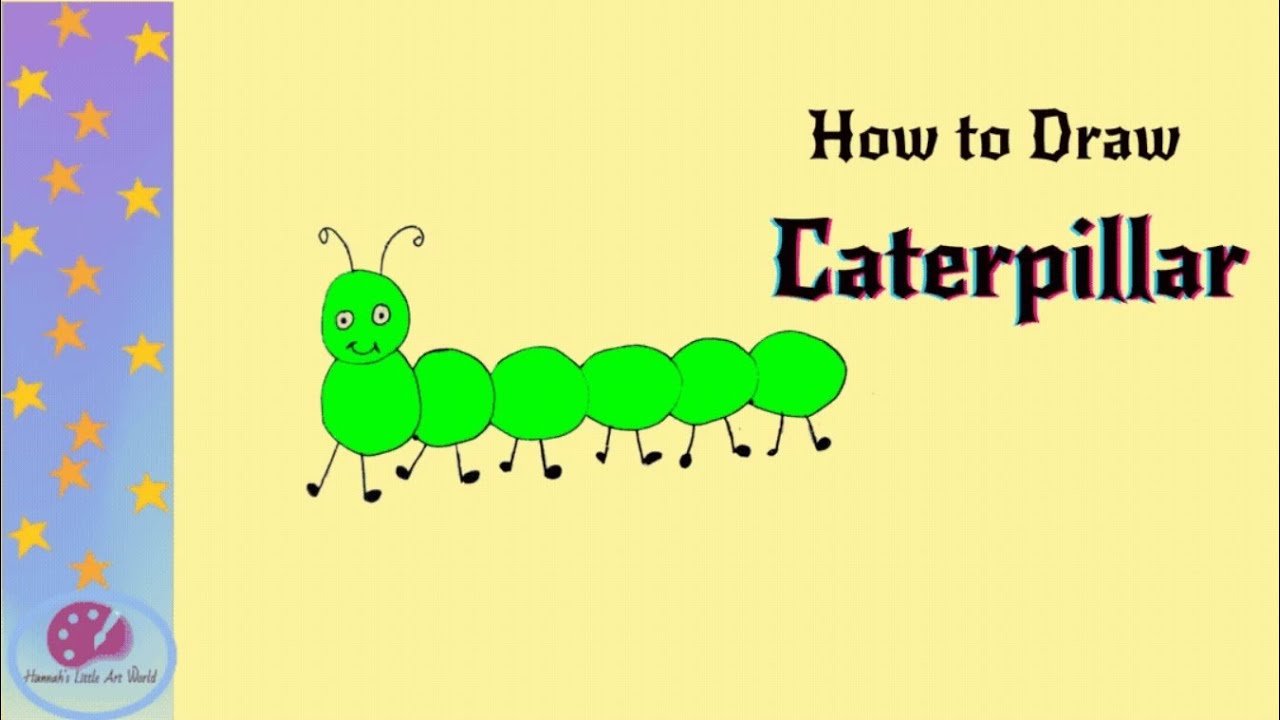 How to draw a Caterpillar [For Kids] 
